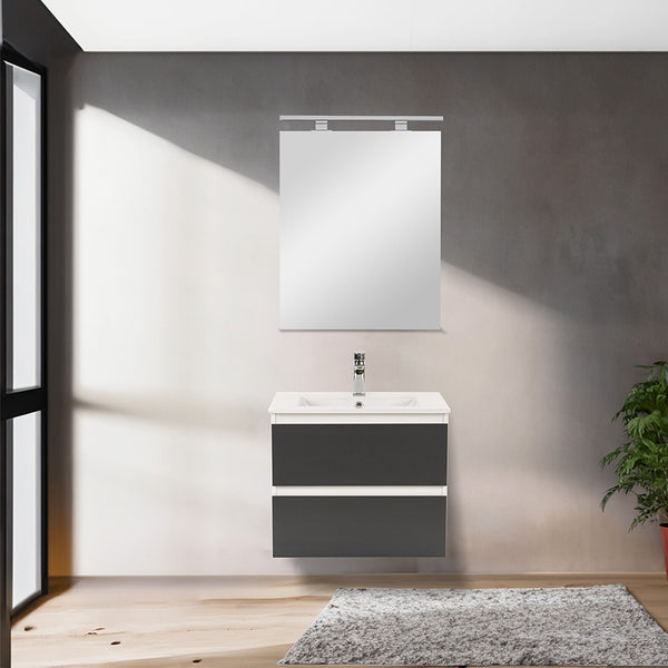 Leziter Set mobilier baie Vario Forte 60, alb-antracit