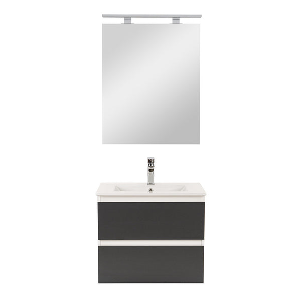 Leziter Set mobilier baie Vario Forte 60, alb-antracit