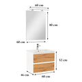 Leziter Set mobilier baie Vario Forte 60, stejar alb