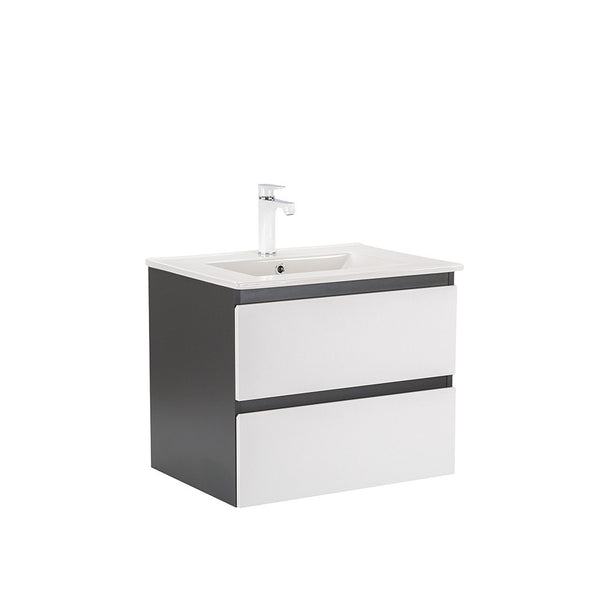 Leziter Masca chiuveta baie Vario Forte 60 cu lavoar, antracit-alb
