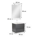 Leziter Set mobilier baie Vario Forte 60, antracit-antracit