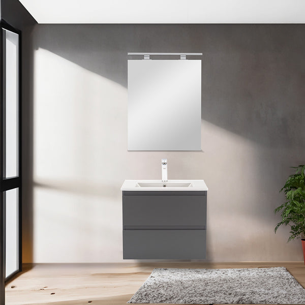 Leziter Masca chiuveta baie Vario Forte 60 cu lavoar, antracit-antracit