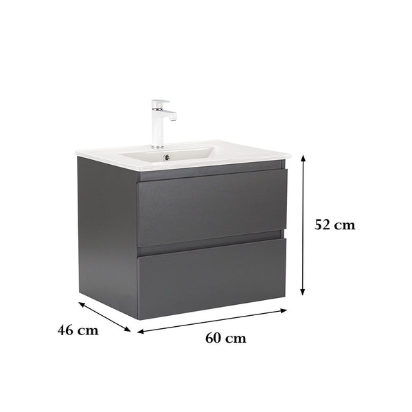 Leziter Masca chiuveta baie Vario Forte 60 cu lavoar, antracit-antracit