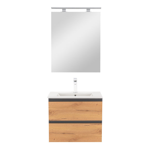 Leziter Set mobilier baie Vario Forte 60, antracit-stejar