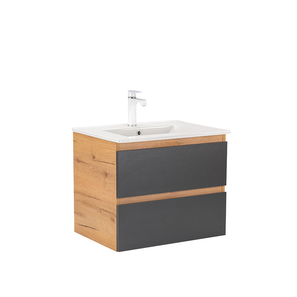 Leziter Masca chiuveta baie Vario Forte 60 cu lavoar, stejar-antracit