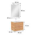 Leziter Set mobilier baie Vario Forte 60, stejar-stejar