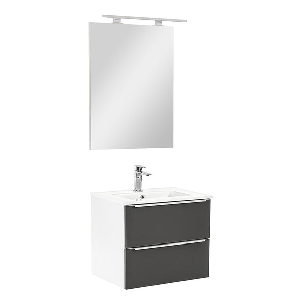 Leziter Set mobilier baie Vario Trim 60, alb-antracit