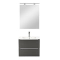 Leziter Set mobilier baie Vario Trim 60, alb-antracit