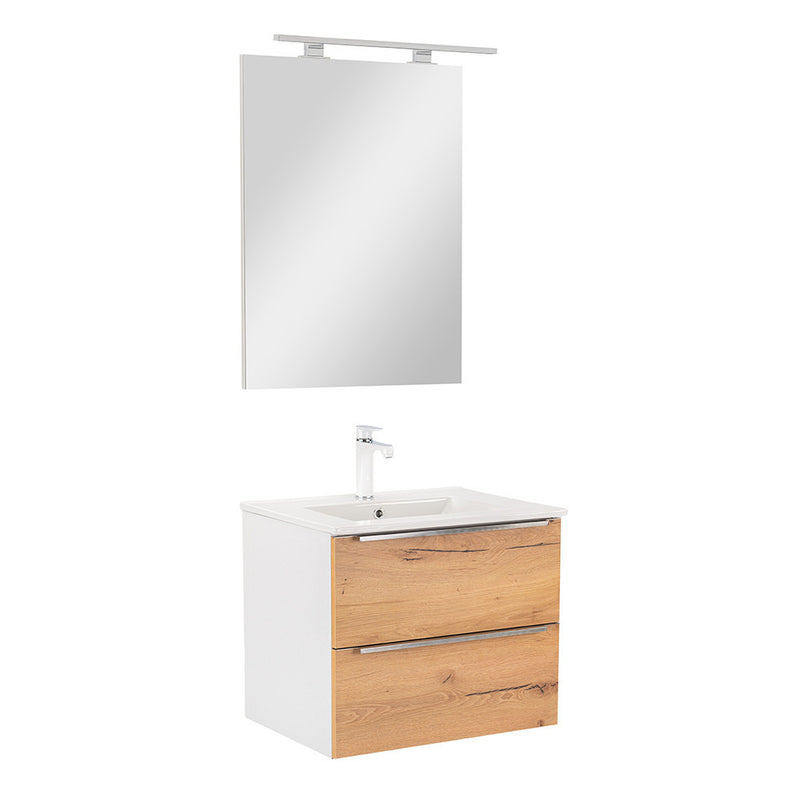 Leziter Set mobilier baie Vario Trim 60, stejar alb