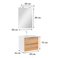 Leziter Set mobilier baie Vario Trim 60, stejar alb