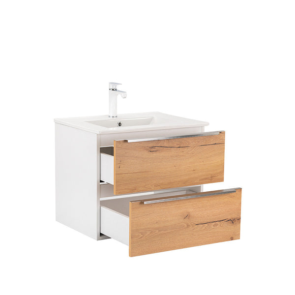 Leziter Masca chiuveta baie Vario Trim 60 cu lavoar, stejar alb