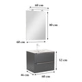 Leziter Set mobilier baie Vario Trim 60, antracit-antracit