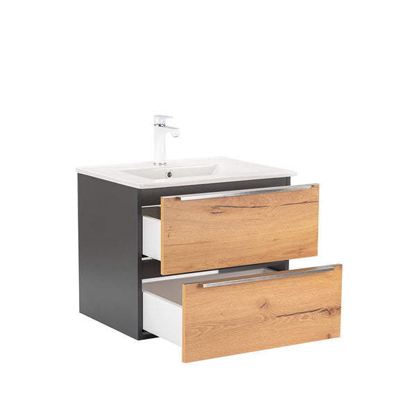 Leziter Set mobilier baie Vario Trim 60, antracit-stejar