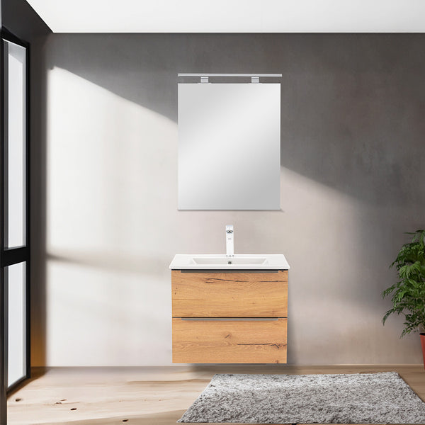 Leziter Masca chiuveta baie Vario Trim 60 cu lavoar, antracit-stejar