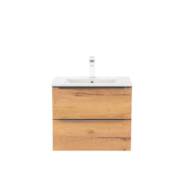 Leziter Masca chiuveta baie Vario Trim 60 cu lavoar, antracit-stejar