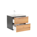 Leziter Masca chiuveta baie Vario Trim 60 cu lavoar, antracit-stejar