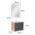 Leziter Set mobilier baie Vario Trim 60, stejar-antracit
