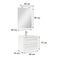 Leziter Set mobilier baie Vario Clam 60, alb-alb