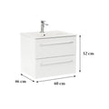 Leziter Masca chiuveta baie Vario Clam 60 cu lavoar, alb-alb