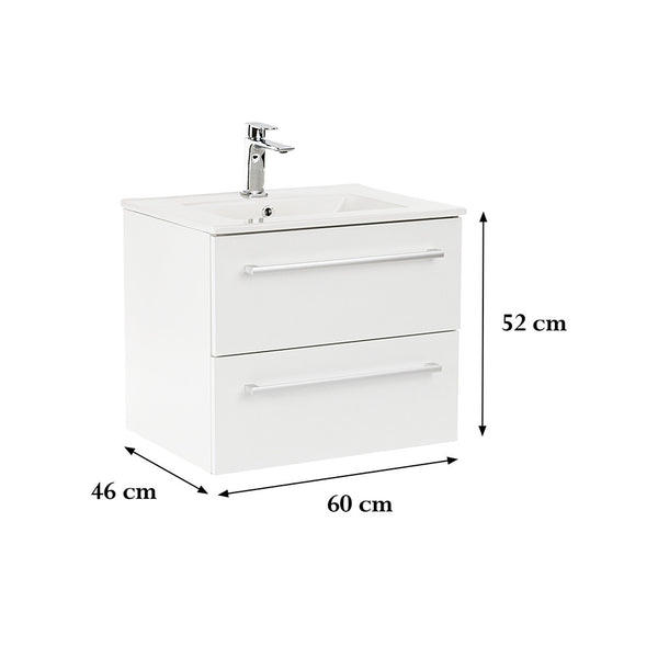 Leziter Masca chiuveta baie Vario Clam 60 cu lavoar, alb-alb
