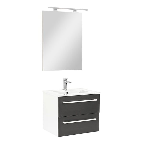 Leziter Set mobilier baie Vario Clam 60, alb-antracit