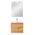 Leziter Set mobilier baie Vario Clam 60, stejar alb