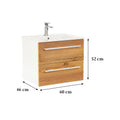 Leziter Masca chiuveta baie Vario Clam 60 cu lavoar, stejar alb