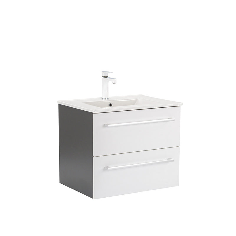 Leziter Masca chiuveta baie Vario Clam 60 cu lavoar, antracit-alb