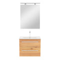 Leziter Set mobilier baie Vario Clam 60, antracit-stejar
