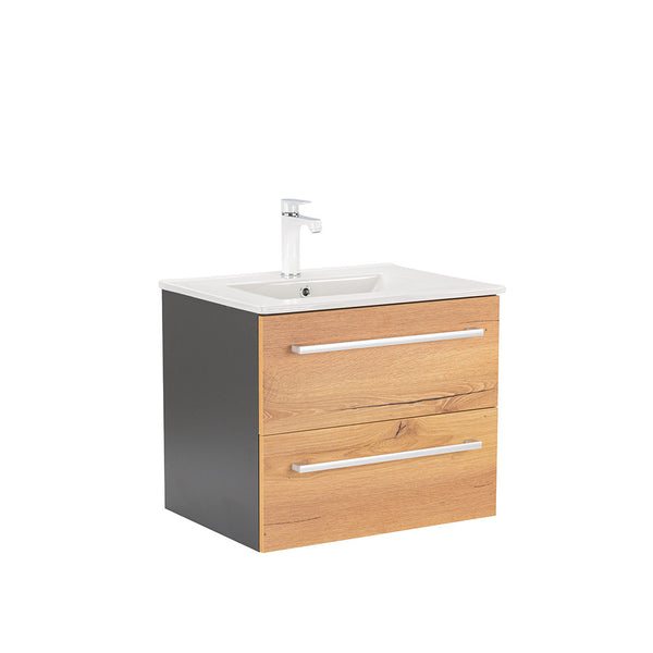 Leziter Masca chiuveta baie Vario Clam 60 cu lavoar, antracit-stejar
