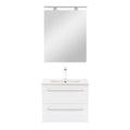 Leziter Set mobilier baie Vario Clam 60, stejar-alb