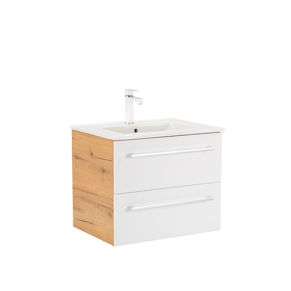 Leziter Masca chiuveta baie Vario Clam 60 cu lavoar, stejar-alb