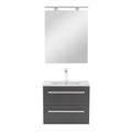 Leziter Set mobilier baie Vario Clam 60, stejar-antracit