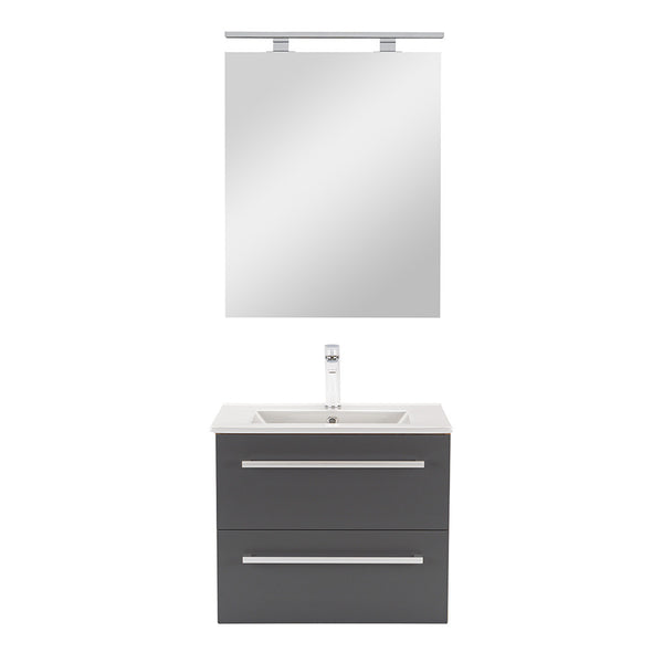 Leziter Set mobilier baie Vario Clam 60, stejar-antracit