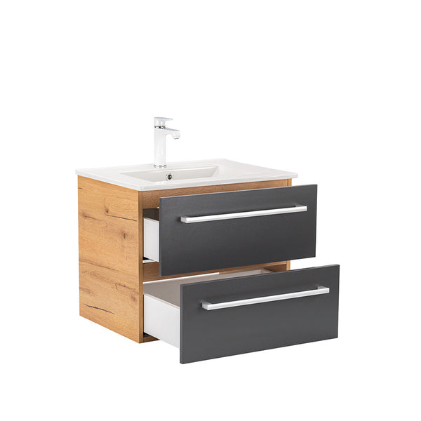 Leziter Masca chiuveta baie Vario Clam 60 cu lavoar, stejar-antracit