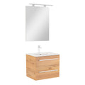 Leziter Set mobilier baie Vario Clam 60, stejar-stejar