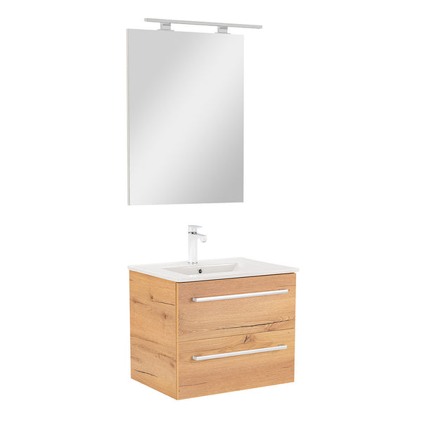 Leziter Set mobilier baie Vario Clam 60, stejar-stejar