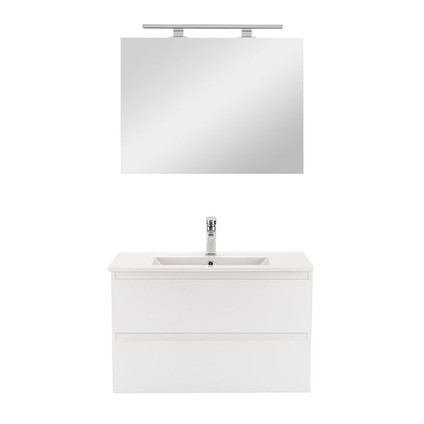 Leziter Set mobilier baie Vario Forte 80, alb-alb