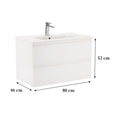 Leziter Masca chiuveta baie Vario Forte 80 cu lavoar, alb-alb