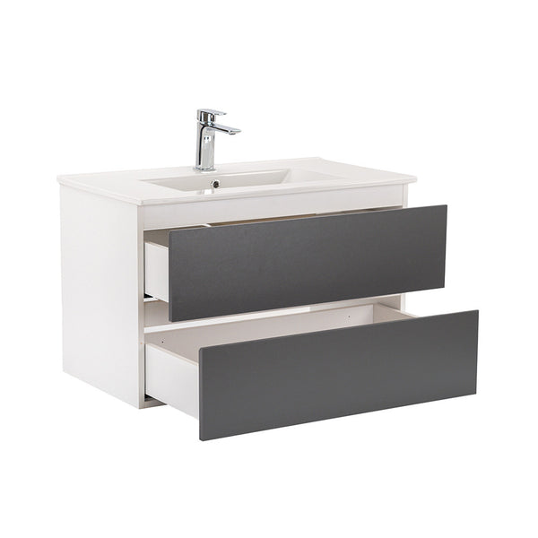 Leziter Set mobilier baie Vario Forte 80, alb-antracit