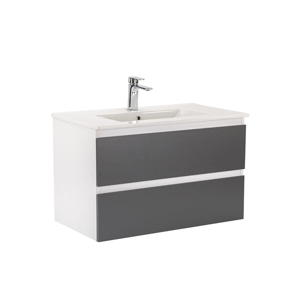Leziter Masca chiuveta baie Vario Forte 80 cu lavoar, alb-antracit