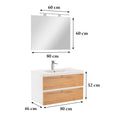 Leziter Set mobilier baie Vario Forte 80, stejar alb