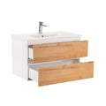 Leziter Set mobilier baie Vario Forte 80, stejar alb