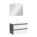 Leziter Set mobilier baie Vario Forte 80, antracit-alb
