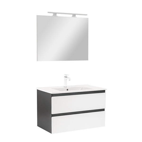 Leziter Set mobilier baie Vario Forte 80, antracit-alb