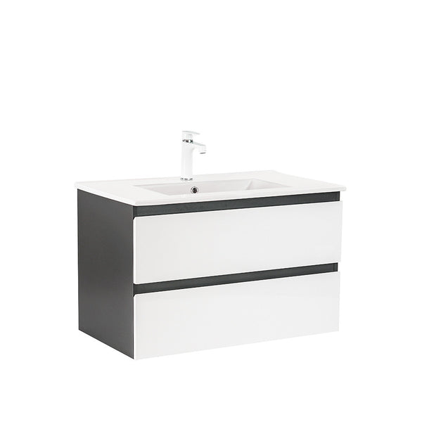 Leziter Masca chiuveta baie Vario Forte 80 cu lavoar, antracit-alb