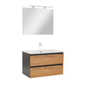 Leziter Set mobilier baie Vario Forte 80, antracit-stejar