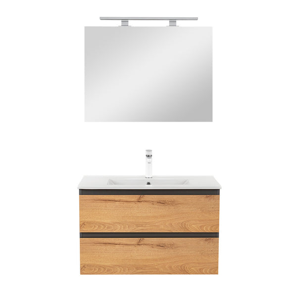 Leziter Set mobilier baie Vario Forte 80, antracit-stejar