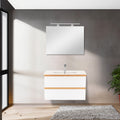 Leziter Set mobilier baie Vario Forte 80, stejar-alb