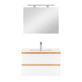 Leziter Set mobilier baie Vario Forte 80, stejar-alb